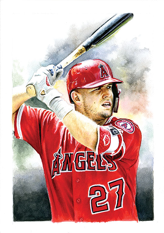 How to Draw Mike Trout of the Angels 