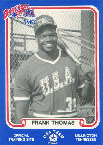 1990 Topps #414 FRANK THOMAS No Name on Front Rookie Reprint Card