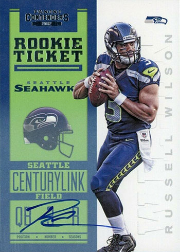 2012 Panini Contenders Russell Wilson Rookie Card Autograph