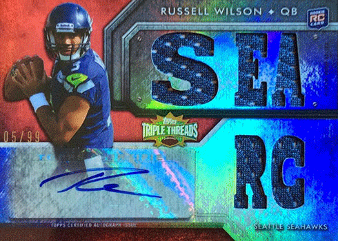 Lids Russell Wilson Seattle Seahawks Autographed 2012 Topps Chrome