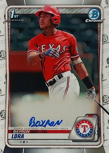 2020 Bowman Chrome Bayron Lora Autograph