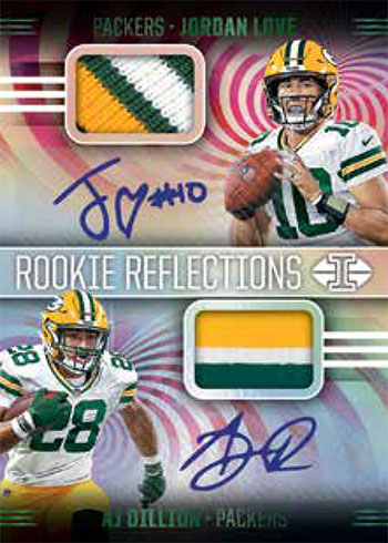 2020 Panini Illusions Football Rookie Reflections Dual Patch Autographs