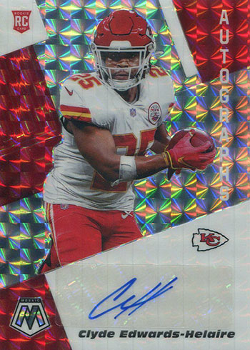 2020 Panini Mosaic Football Clyde Edwards-Helaire Autograph