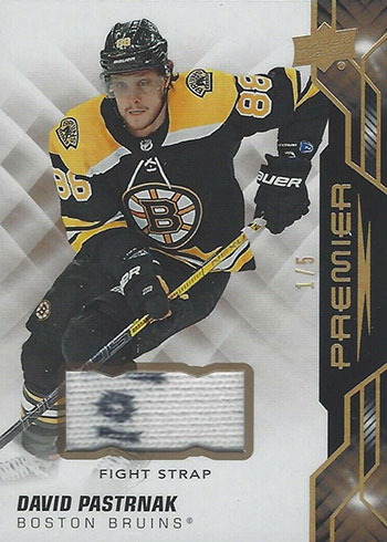 2019-20 Upper Deck Premier Hockey Fight Strap David Pastrnak