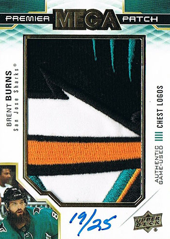 2019-20 Upper Deck Premier Hockey Mega Patch Chest Logo Brent Burns