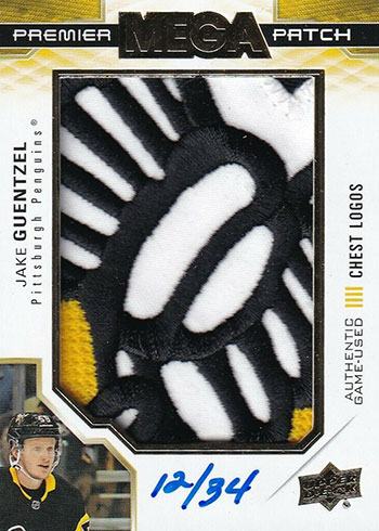 2019-20 Upper Deck Premier Hockey Mega Patch Chest Logo Jake Guentzel