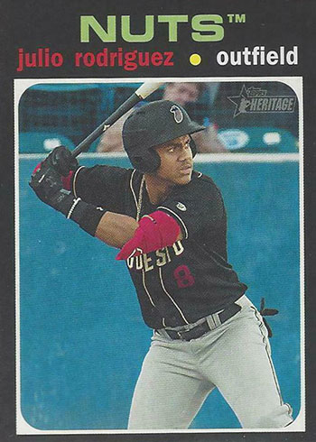 2021 Topps Heritage Minors * Julio Rodriguez * Aquasox #205