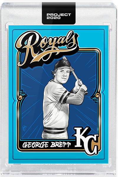 George Brett Signed 2020 Topps Project 2020 #43 Card Grade 9.5 Auto 9! Bas  Slab Auction