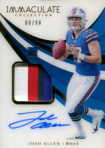 2018 Immaculate Collection Josh Allen Rookie Card