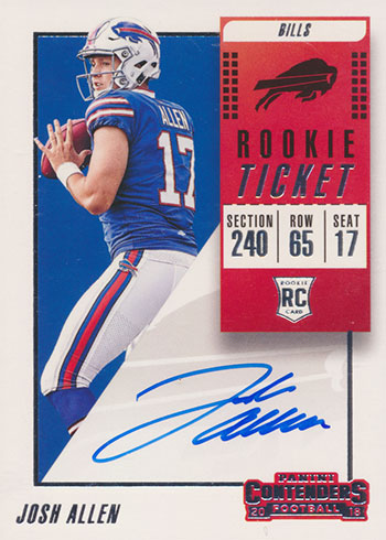 JOSH ALLEN 2018 Donruss #1 Draft Pick RATED Rookie Card RC Buffalo Bills $  HOT $