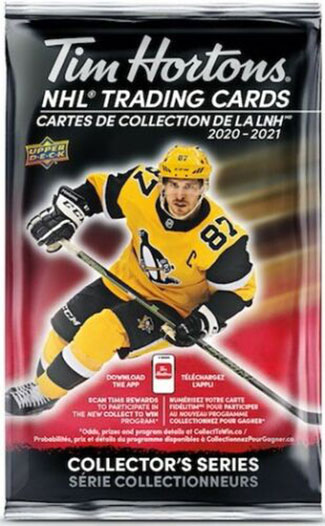 Opening 101 PACKS of 20/21 Upper Deck Tim Hortons Hockey Cards