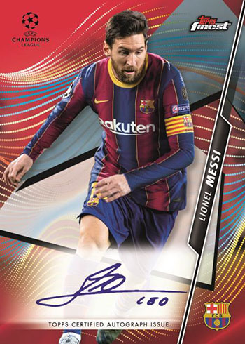 2020-21 Topps Finest UEFA Champions League Soccer Autographs Red Refractor