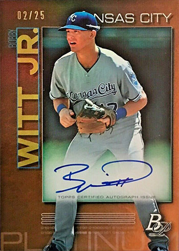 2019 Bowman Platinum Bobby Dalbec Auto Red Sox Rookie Card