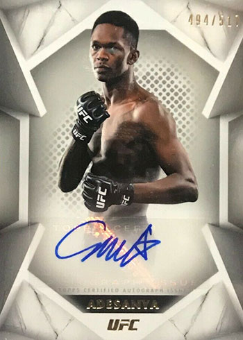 2020 Topps UFC Striking Signatures Israel Adesanya Autograph