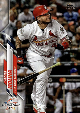 2020 Topps Base Set Photo Variations #173 Yadier Molina/blue chest