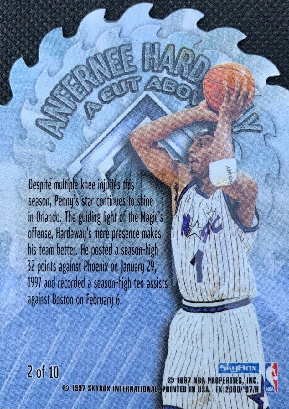 Cards and Kicks: 1996-97 E-X2000 Cut Above #2 Anfernee Hardaway