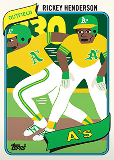 Topps Project 2020 326 Rickey Henderson by Keith Shore