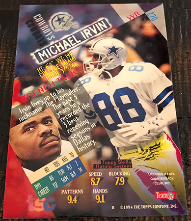 : 1994 Stadium Club Super Teams Super Bowl Football #70