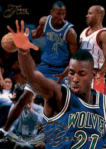 1995-96 Flair Kevin Garnett Rookie Card