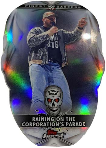 2020 Topps Finest WWE Finest Careers Die-Cut Stone Cold Steve Austin