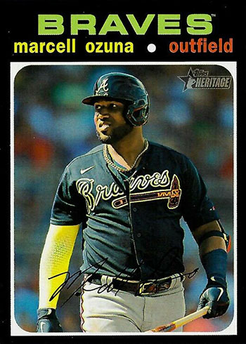 2019 Topps Update Major League Materials Gold #MLMMO Marcell Ozuna Jersey