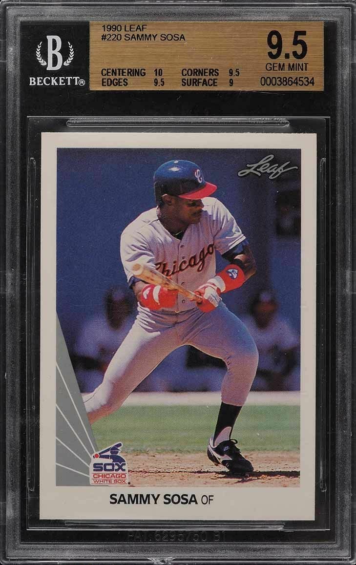 Sammy Sosa - White Sox #548 Fleer 1990 Baseball RC Trading Card