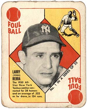 1951 Topps Red Backs Yogi Berra