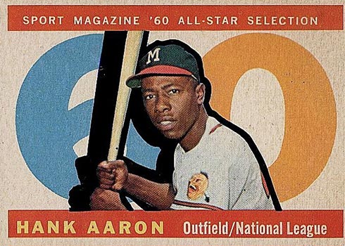 Topps Hank Aaron Baseball Card lot 1965 1966 1967 1968 Novelty cards  **FREE SHIPPING**