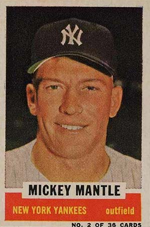 1961 Bazooka Baseball Mickey Mantle