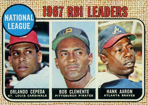 Things Done To Cards: 1967 Topps Poster #15, Hank Aaron