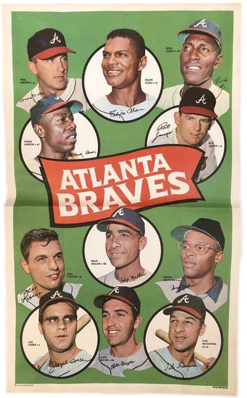 1969 Topps #100 Hank Aaron Atlanta Braves Baseball Card Sgc 5 Ex