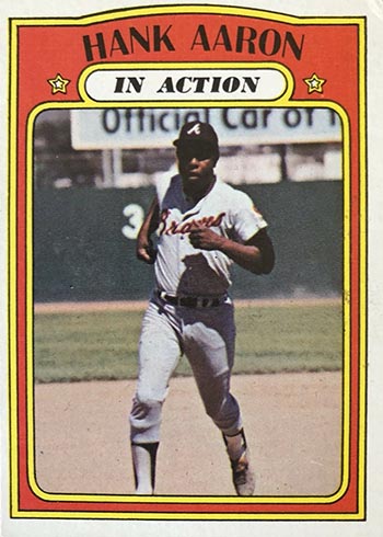 1972 Topps #299 Hank Aaron Atlanta Braves Baseball Card EX+ - Ex/Mt o/c