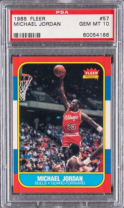 fleer michael jordan rookie card psa 4