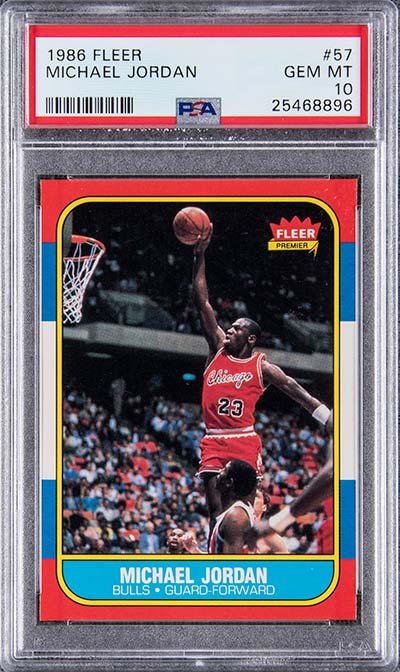 1986-87 Fleer Michael Jordan Rookie Cards Net Record $738,000 Each