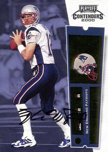 2000 Playoff Contenders Tom Brady Rookie Card Autograph
