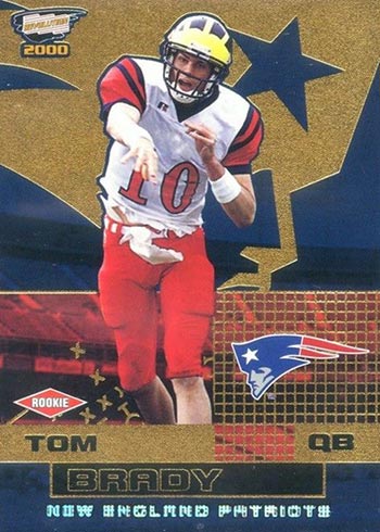 Tom Brady New England Patriots Autographed 2000 Playoff Absolute #195  #1397/3000 PSA Authenticated 8/10 Rookie Card