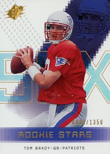Sold at Auction: 1999 TOM BRADY 1 of 1000 Made Rookie Football Card