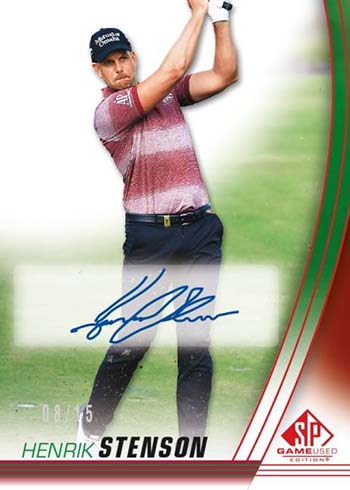 2021 SP Game Used Golf Base Autograph Red