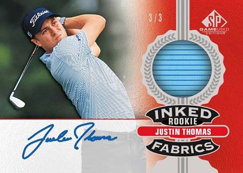 2021 SP Game Used Tour Gear Quad Tag Relic Pat Perez JB Holmes Dufner  Molinari 3