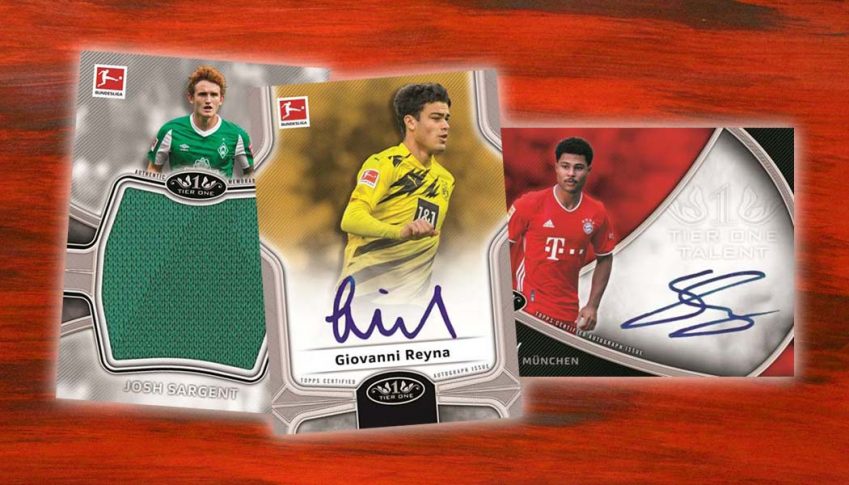 Carte relique Topps Tier One Bundesliga Amos Pieper parallèle /144 SV