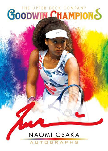 2021 Upper Deck Goodwin Champions Splash of Color Red Ink Autograph Naomi Osaka