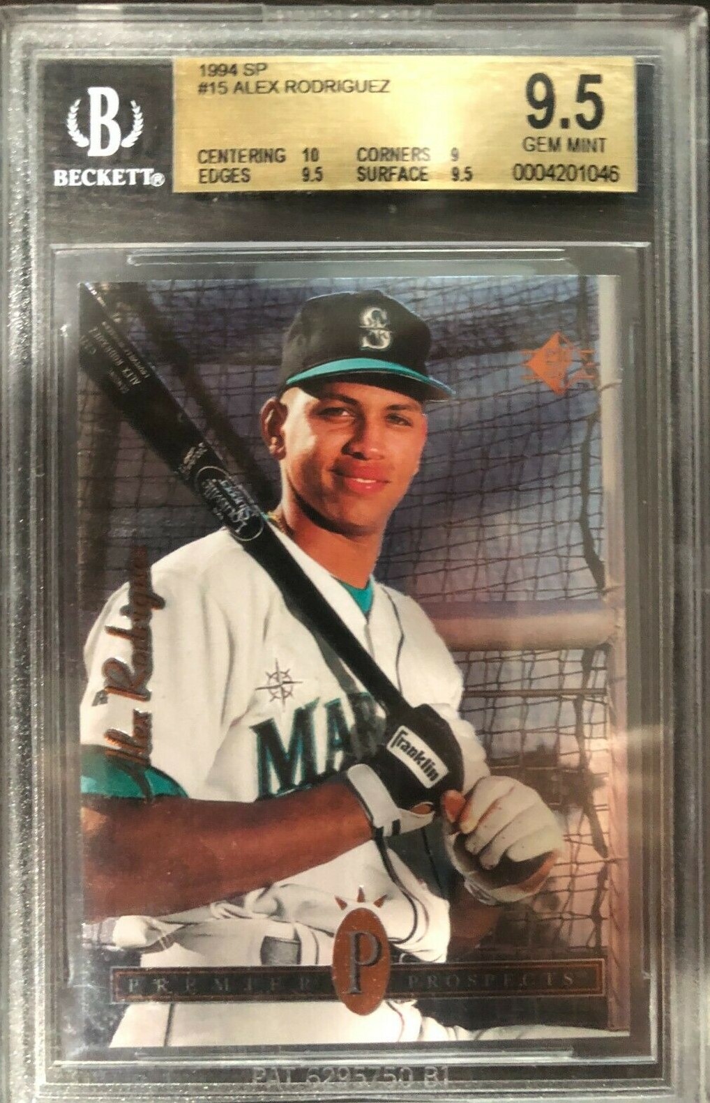 Alex Rodriguez 2003 Topps Pristine Factor Game-Used Bat Card