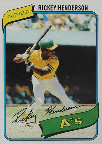 Topps Baseball Cards - 1980 Rickey Henderson RC