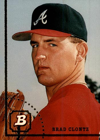 1995 Brad Clontz Atlanta Braves Game Worn Authentic Russell MLB Jersey Size  44 Large – Rare VNTG