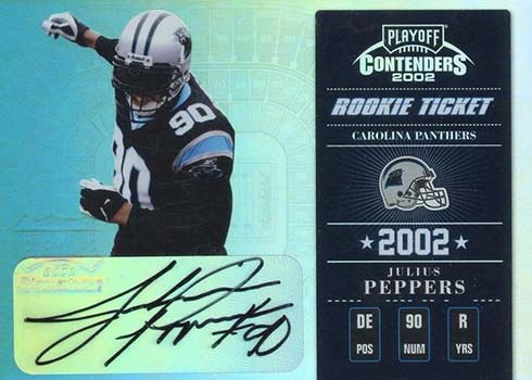 Julius Peppers Signed Carolina Panthers 2002 Topps Chrome