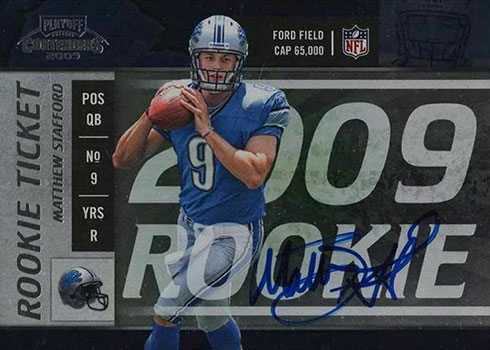 2009 Topps National Chicle Matthew Stafford Rookie JERSEY Lions Rams