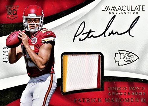 2017 Immaculate Collection Patrick Mahomes Rookie Card