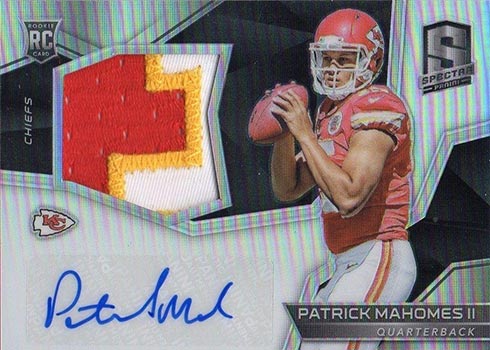 Trading Cards 2017 Patrick Mahomes RC Rare CRACKED ICE GOLD #15 ROOKIE ...