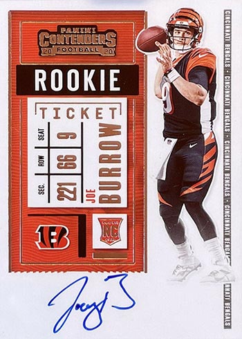 2020 Panini NFL Joe Burrow Rookie Card Lot of 10