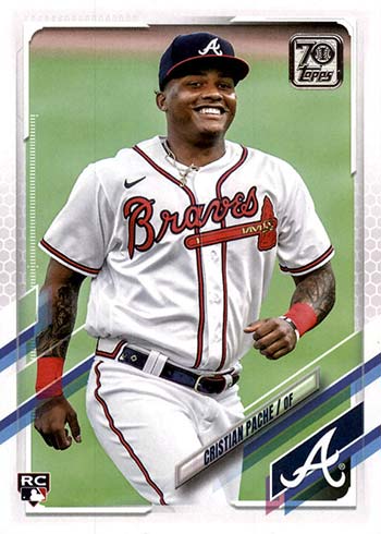 2021 Topps Chrome #178 Cristian Pache Green Wave Refractor Rookie/RC 44/99  - The Baseball Card King, Inc.